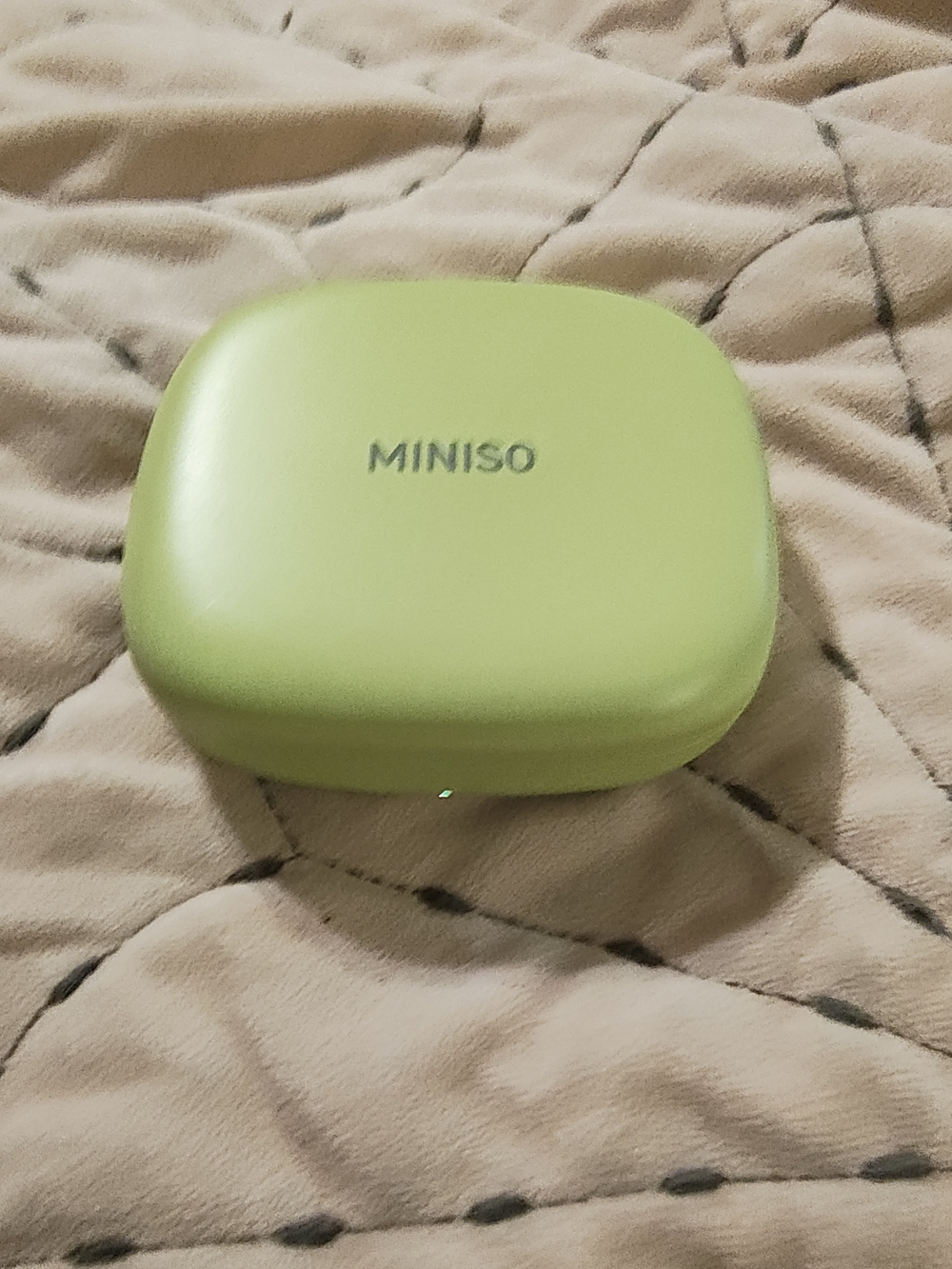 Miniso Lime Green Open-Ear Wireless Earbuds with Charging Case